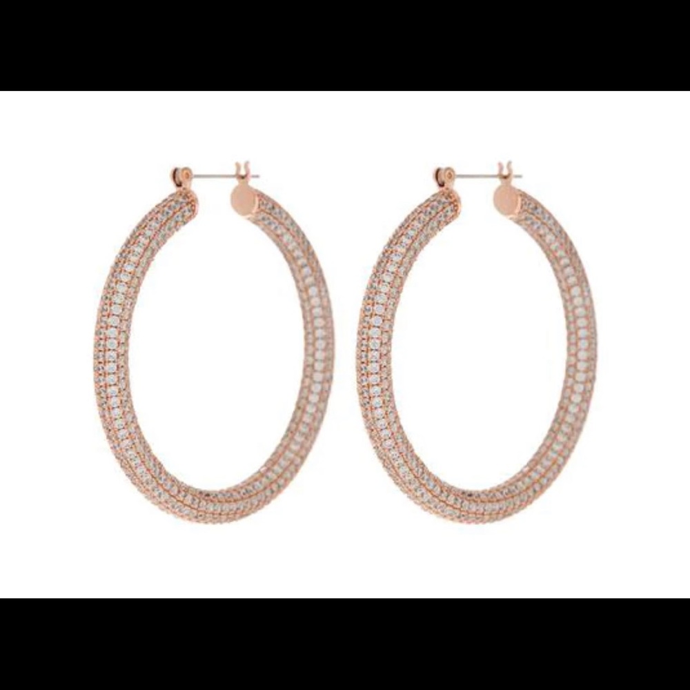Luv AJ Pave Amalfi hoops- rose gold